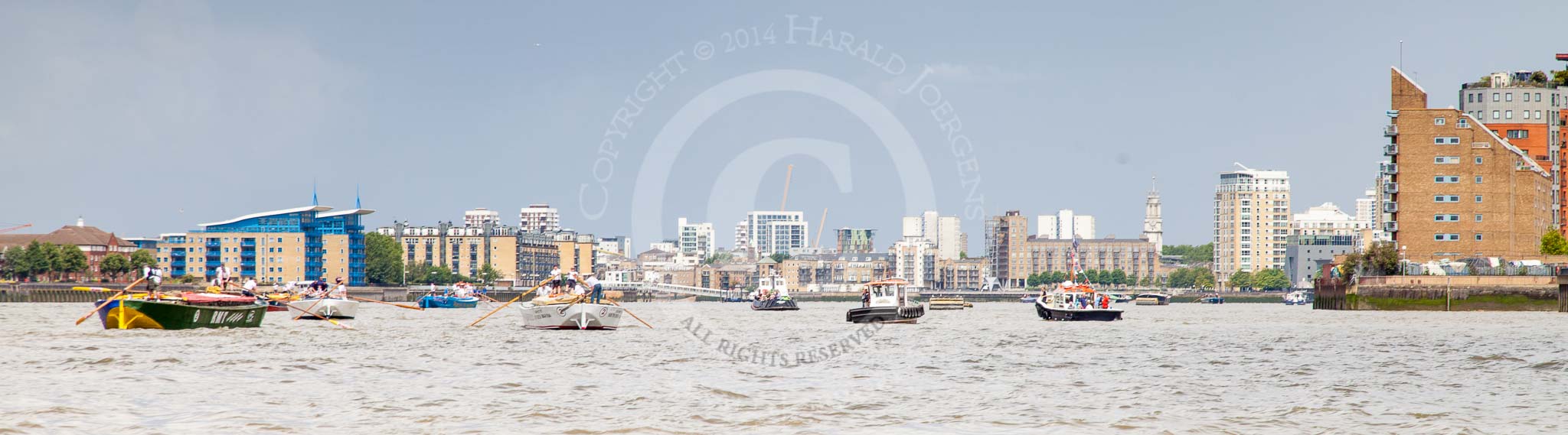 TOW River Thames Barge Driving Race 2014.
River Thames between Greenwich and Westminster,
London,

United Kingdom,
on 28 June 2014 at 12:37, image #103