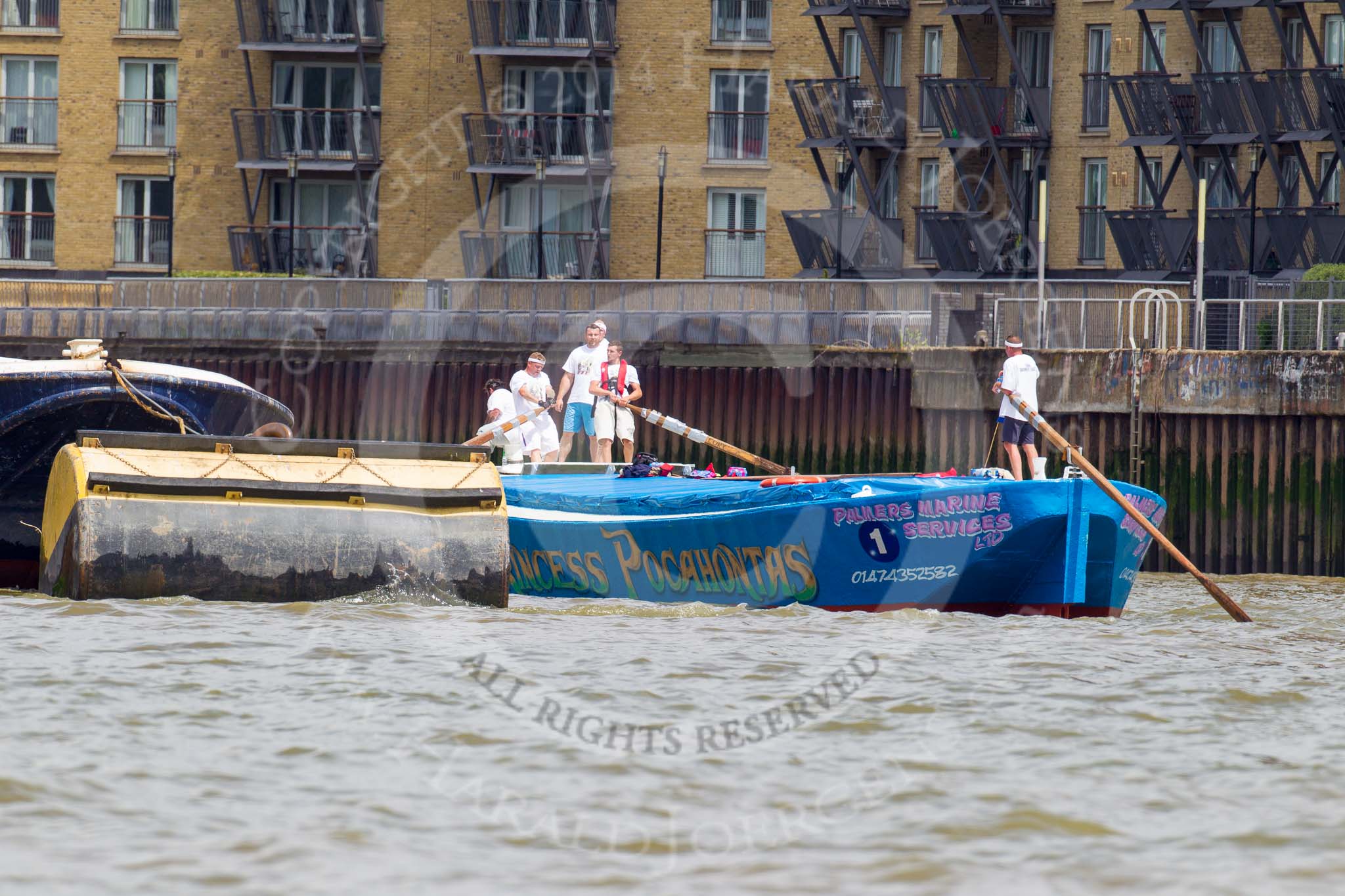 TOW River Thames Barge Driving Race 2014.
River Thames between Greenwich and Westminster,
London,

United Kingdom,
on 28 June 2014 at 12:43, image #126