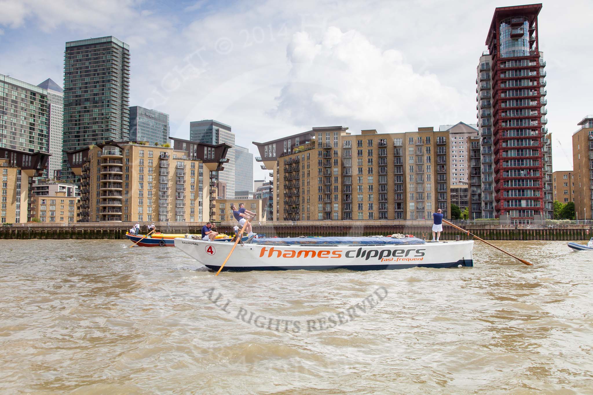 TOW River Thames Barge Driving Race 2014.
River Thames between Greenwich and Westminster,
London,

United Kingdom,
on 28 June 2014 at 12:47, image #137
