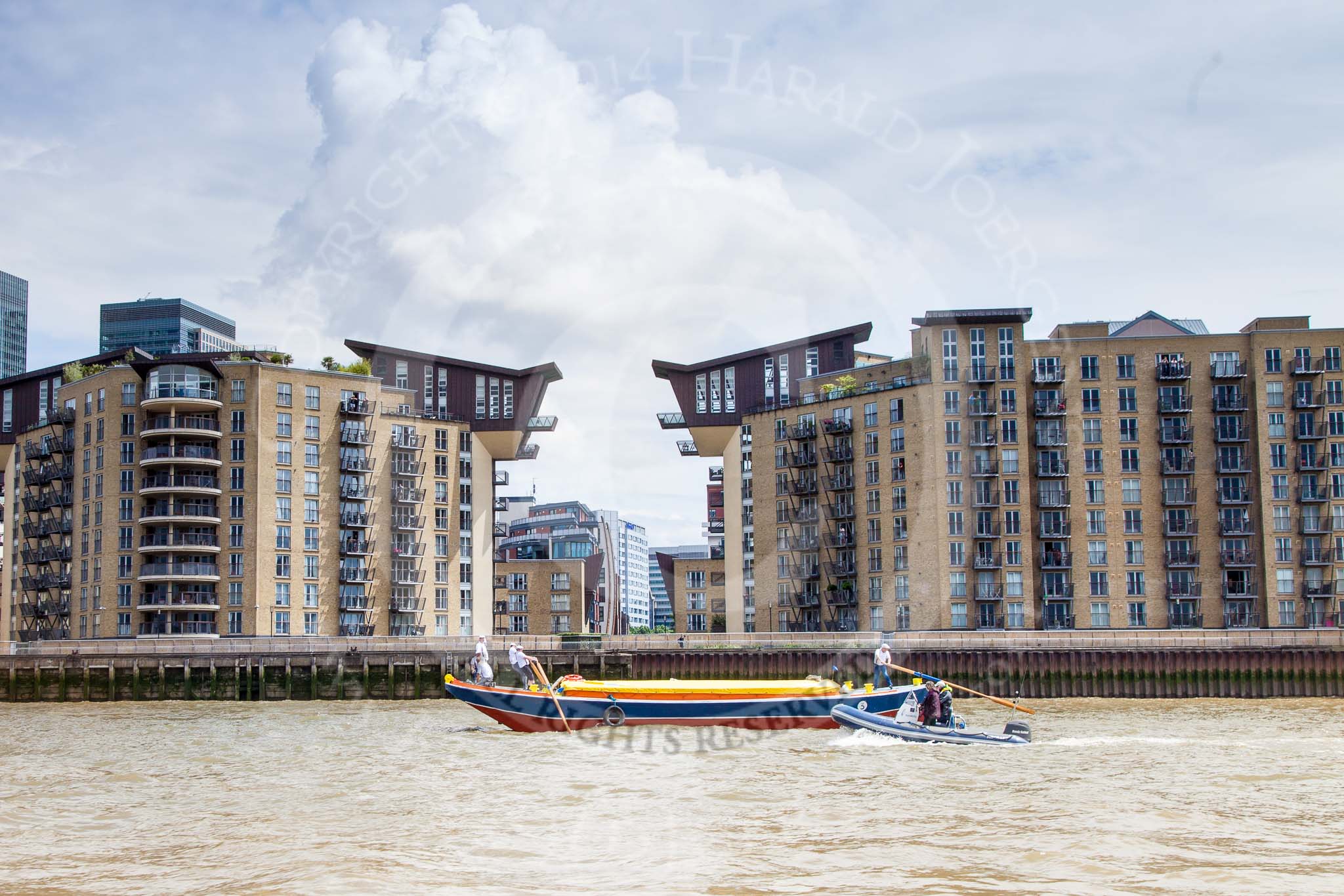 TOW River Thames Barge Driving Race 2014.
River Thames between Greenwich and Westminster,
London,

United Kingdom,
on 28 June 2014 at 12:47, image #139