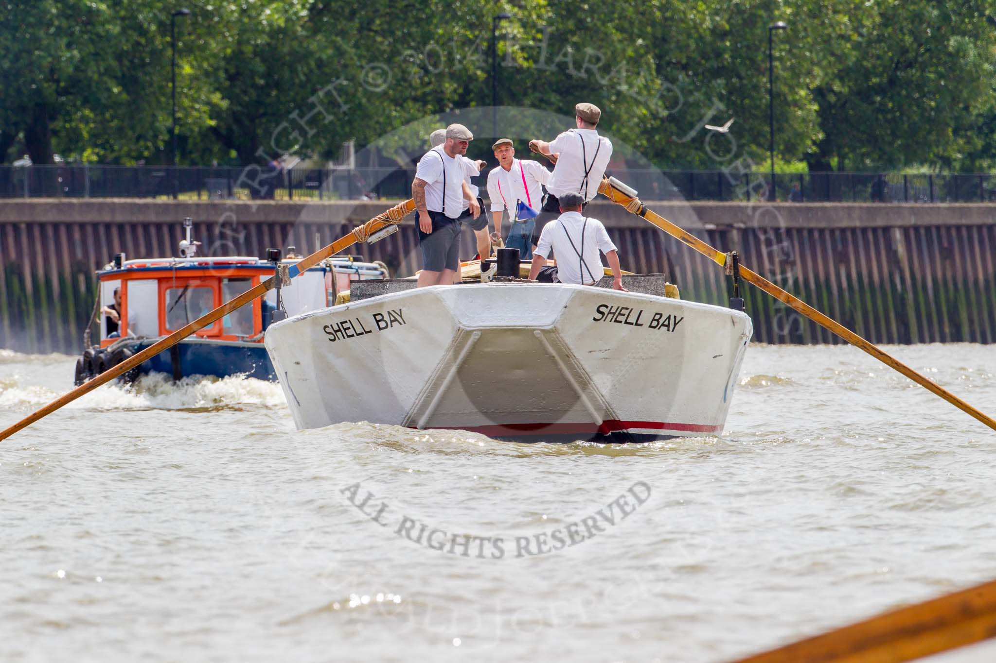 TOW River Thames Barge Driving Race 2014.
River Thames between Greenwich and Westminster,
London,

United Kingdom,
on 28 June 2014 at 12:48, image #142