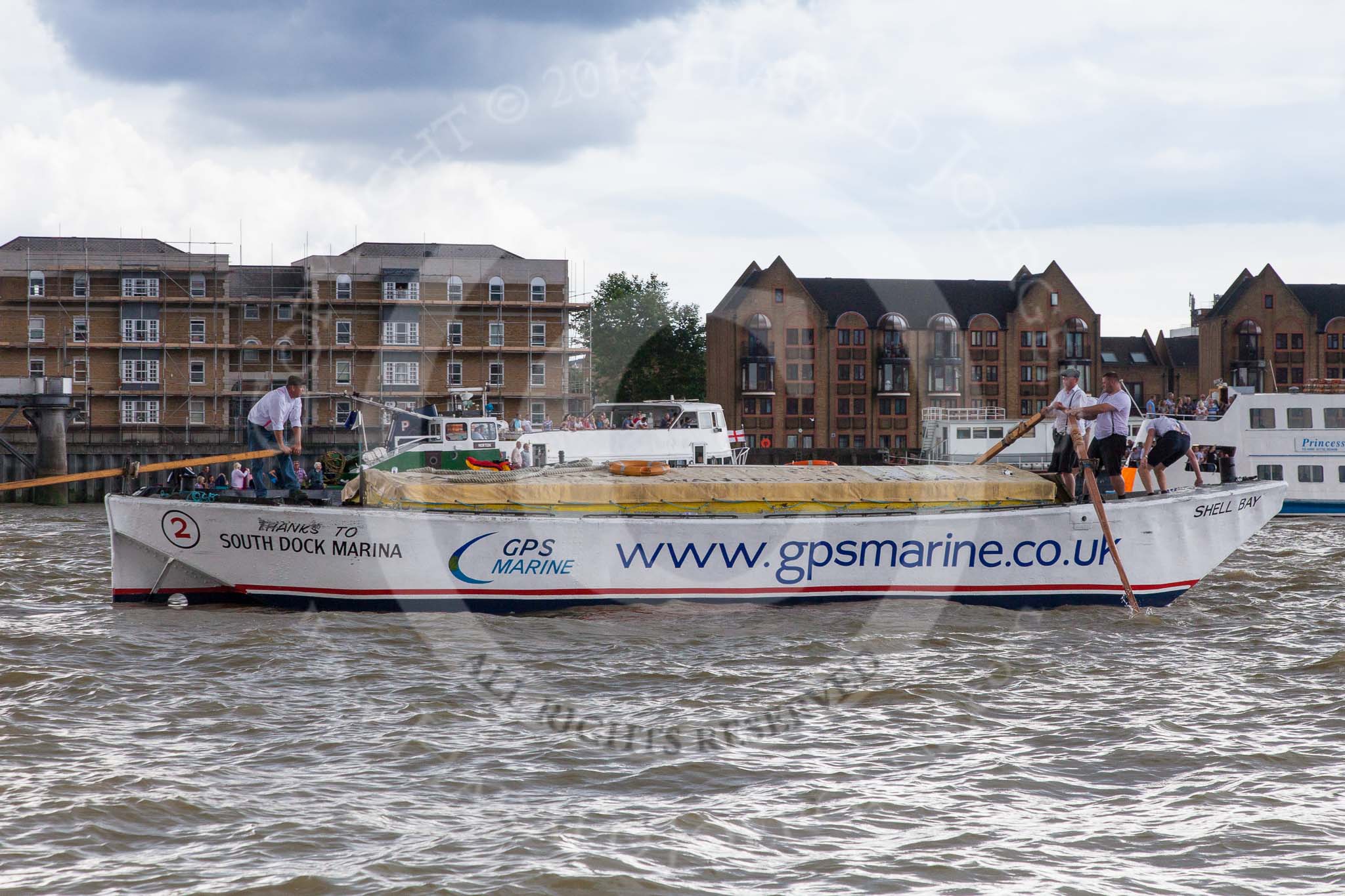 TOW River Thames Barge Driving Race 2014.
River Thames between Greenwich and Westminster,
London,

United Kingdom,
on 28 June 2014 at 13:12, image #205