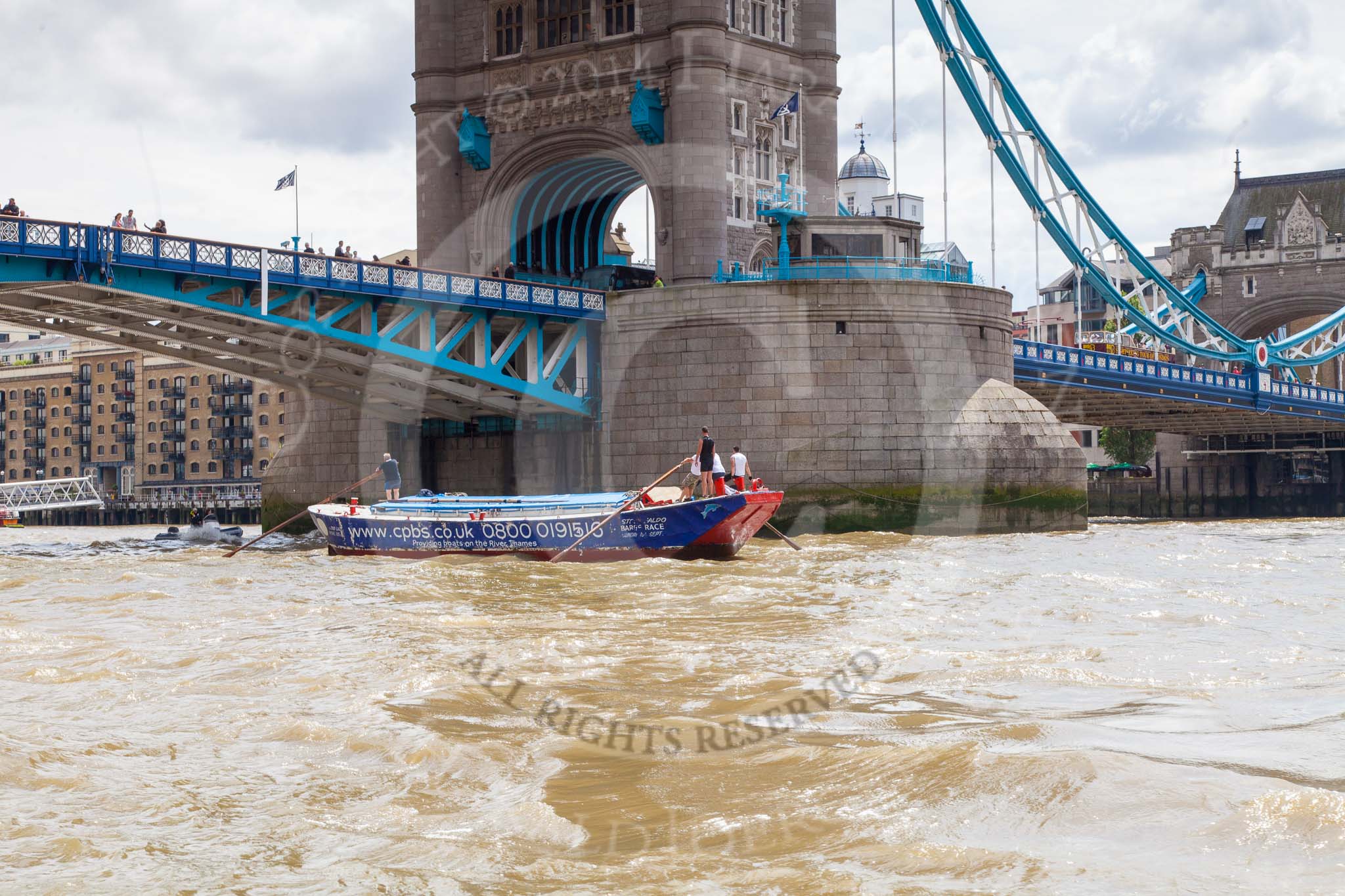 TOW River Thames Barge Driving Race 2014.
River Thames between Greenwich and Westminster,
London,

United Kingdom,
on 28 June 2014 at 13:21, image #223