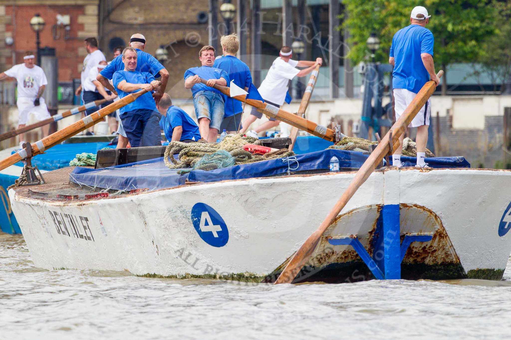 TOW River Thames Barge Driving Race 2014.
River Thames between Greenwich and Westminster,
London,

United Kingdom,
on 28 June 2014 at 13:43, image #271