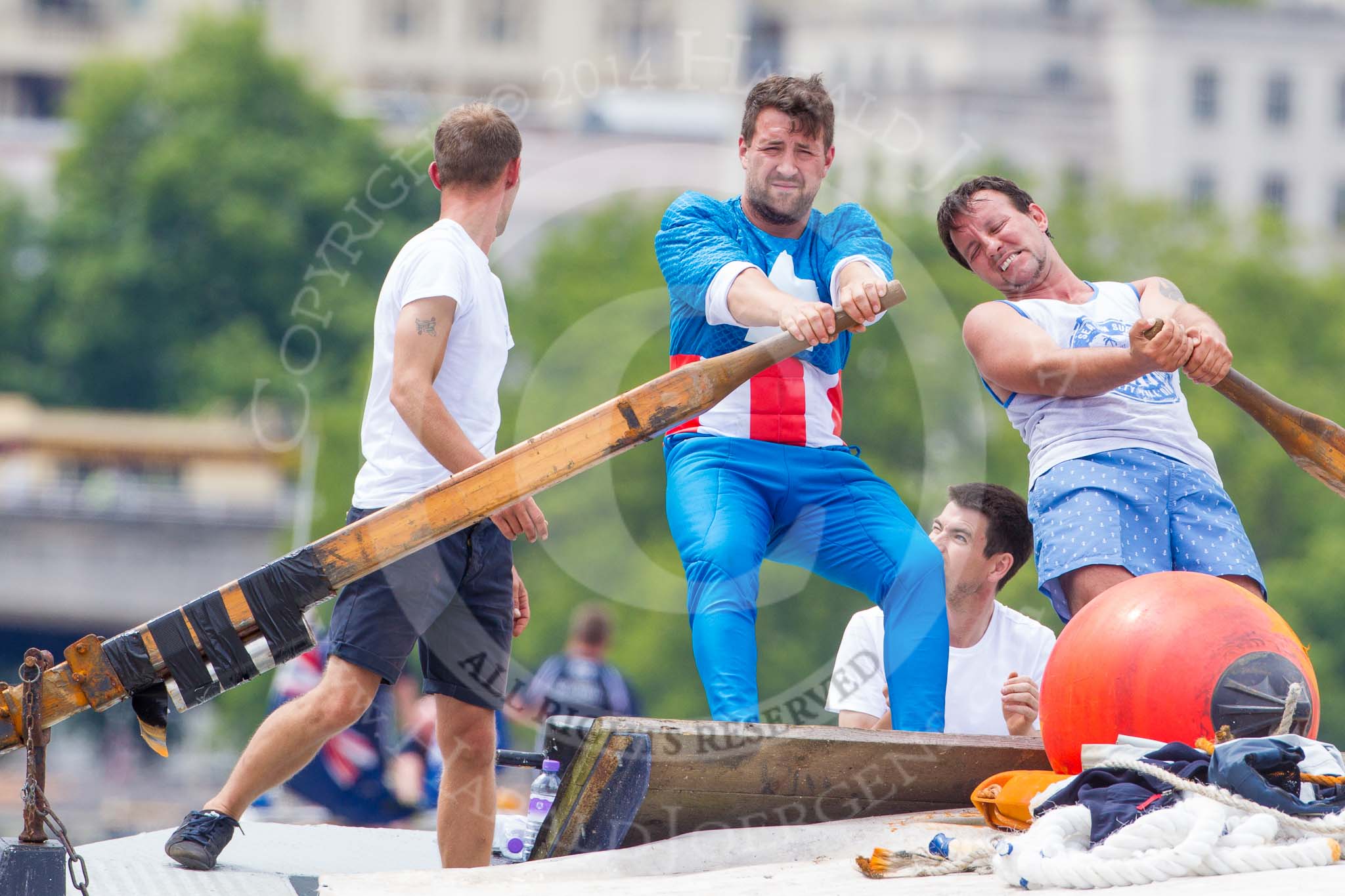 TOW River Thames Barge Driving Race 2014.
River Thames between Greenwich and Westminster,
London,

United Kingdom,
on 28 June 2014 at 13:55, image #344