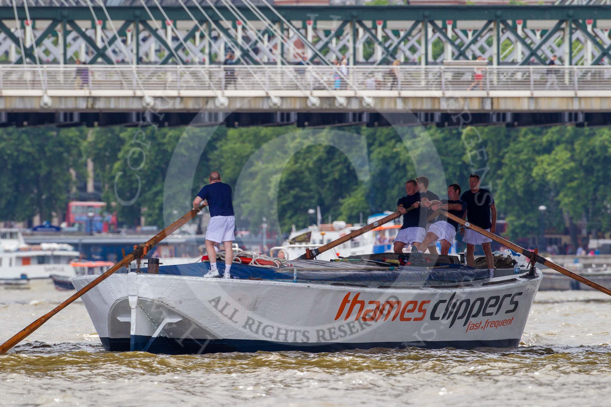 TOW River Thames Barge Driving Race 2014.
River Thames between Greenwich and Westminster,
London,

United Kingdom,
on 28 June 2014 at 13:59, image #356