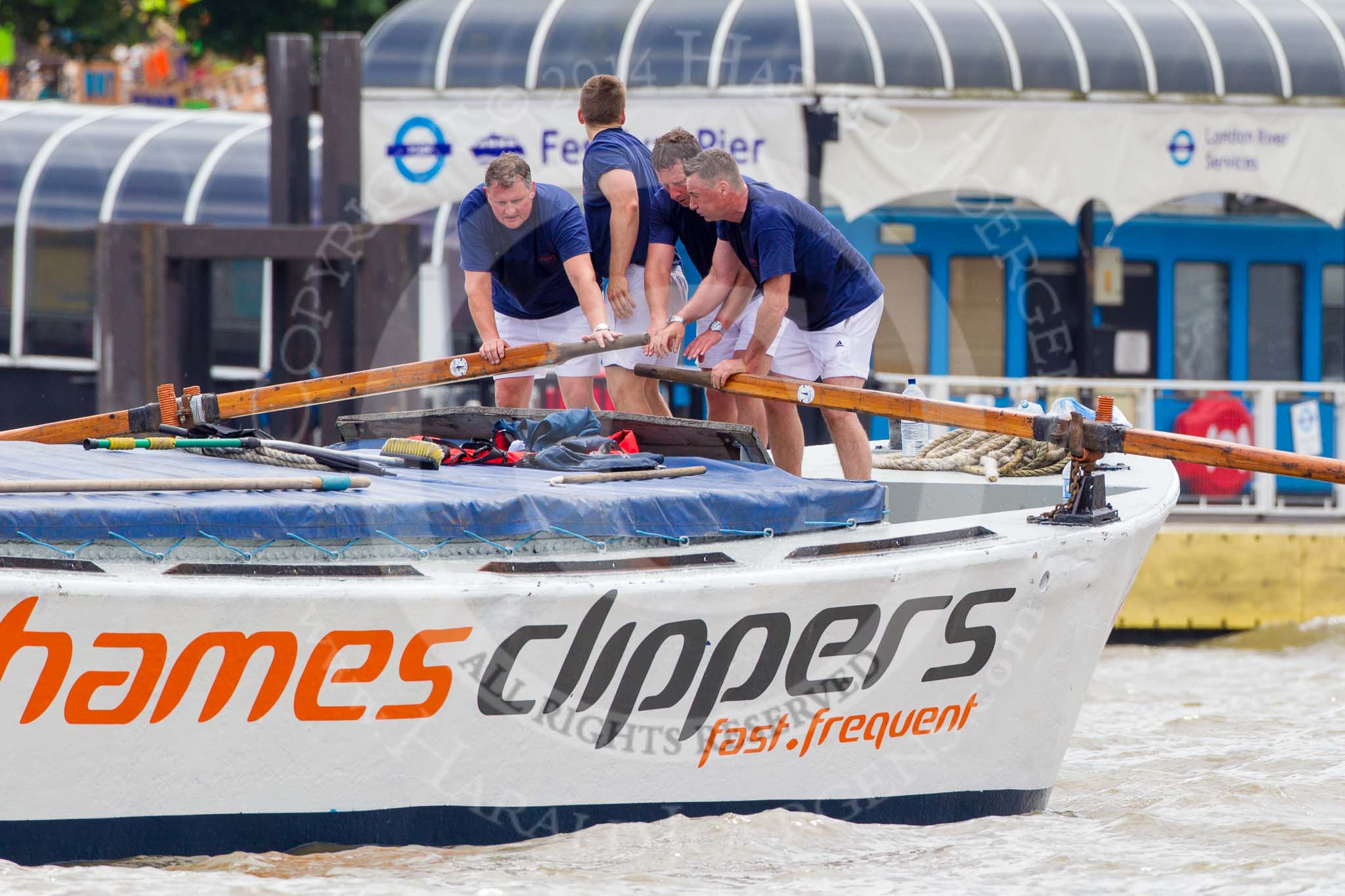 TOW River Thames Barge Driving Race 2014.
River Thames between Greenwich and Westminster,
London,

United Kingdom,
on 28 June 2014 at 13:59, image #358