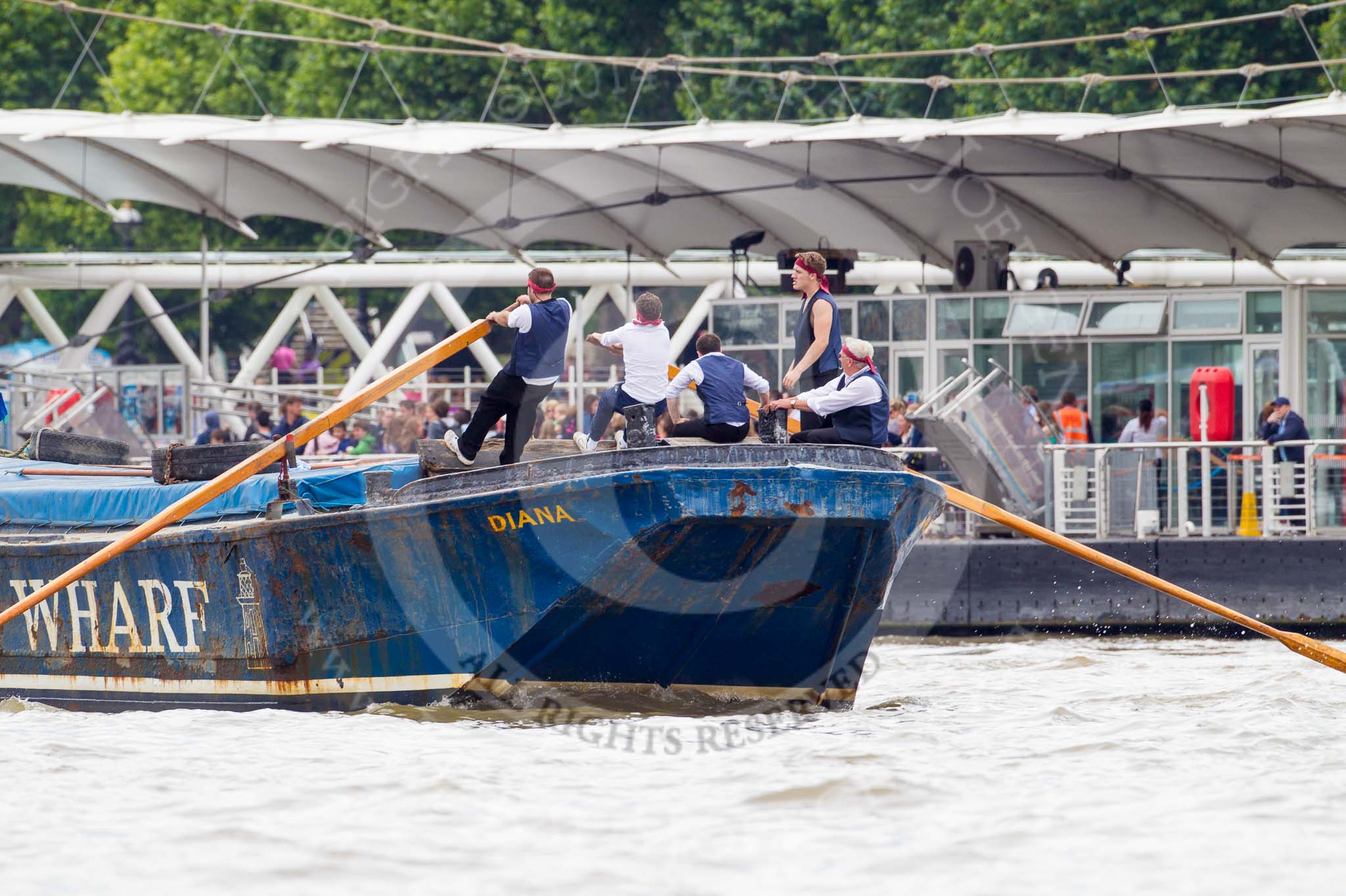 TOW River Thames Barge Driving Race 2014.
River Thames between Greenwich and Westminster,
London,

United Kingdom,
on 28 June 2014 at 14:06, image #368
