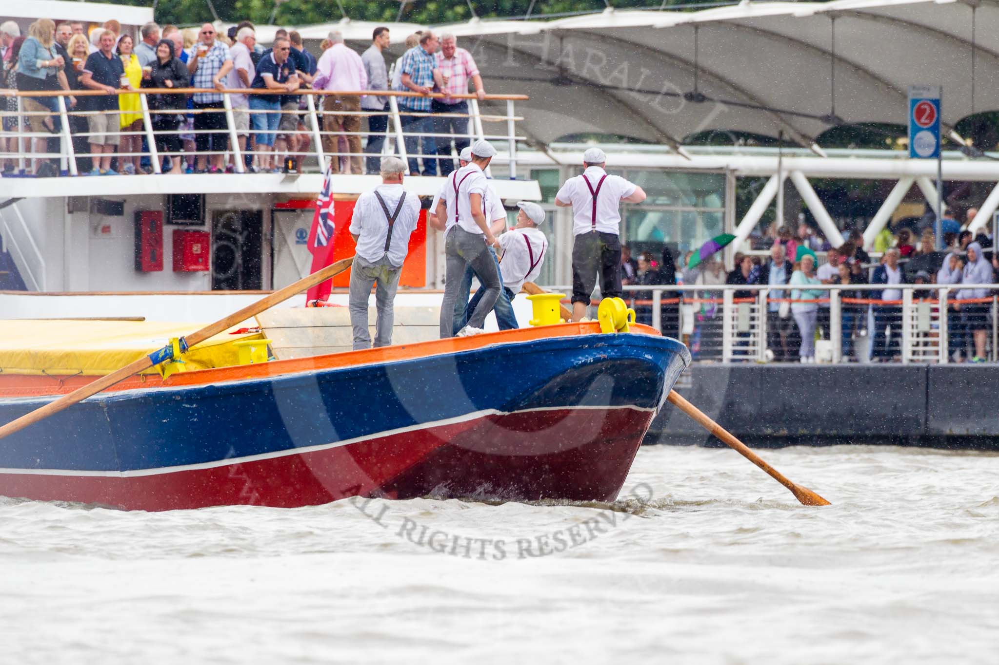 TOW River Thames Barge Driving Race 2014.
River Thames between Greenwich and Westminster,
London,

United Kingdom,
on 28 June 2014 at 14:23, image #407