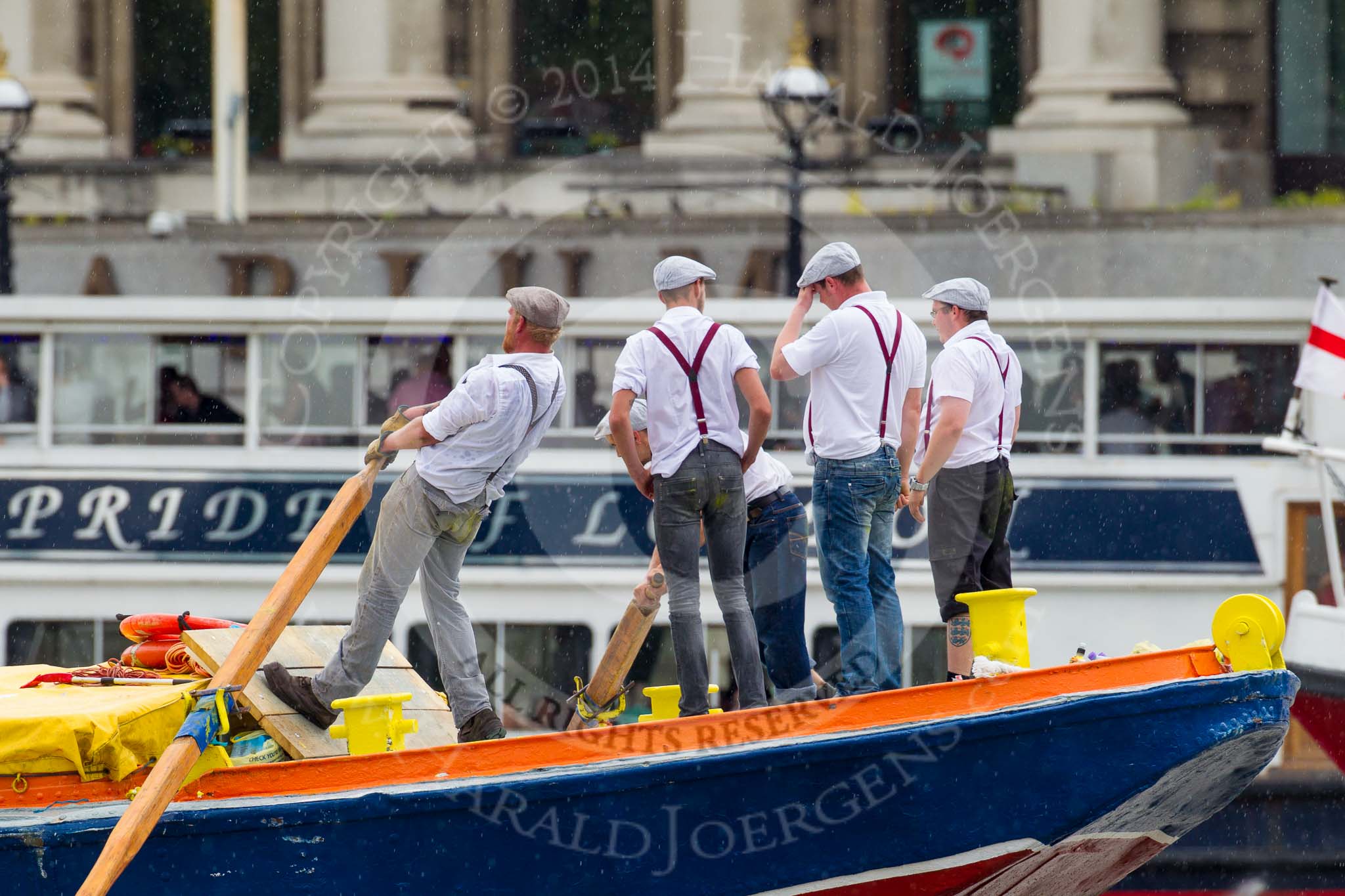 TOW River Thames Barge Driving Race 2014.
River Thames between Greenwich and Westminster,
London,

United Kingdom,
on 28 June 2014 at 14:24, image #408