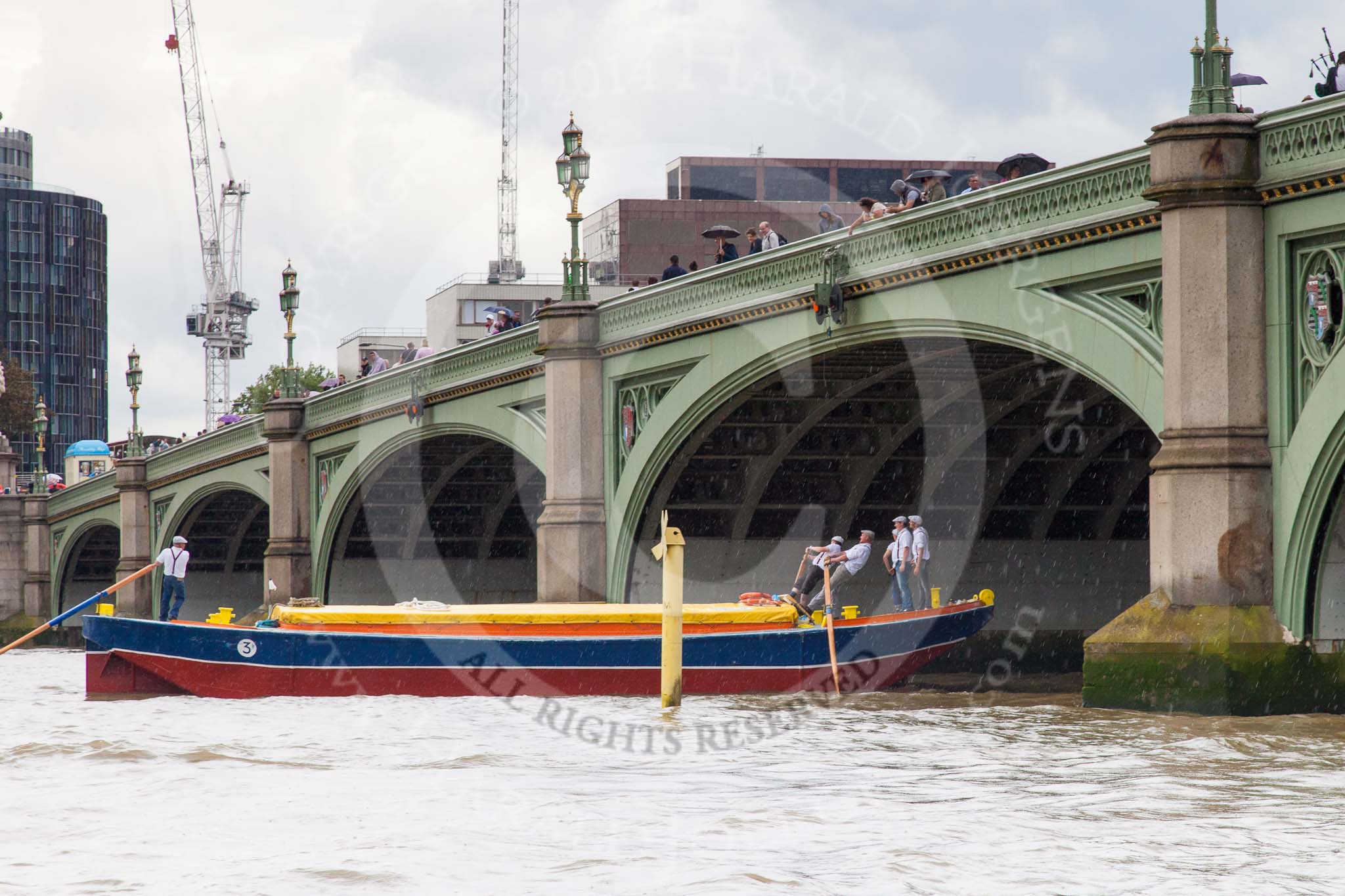 TOW River Thames Barge Driving Race 2014.
River Thames between Greenwich and Westminster,
London,

United Kingdom,
on 28 June 2014 at 14:25, image #411