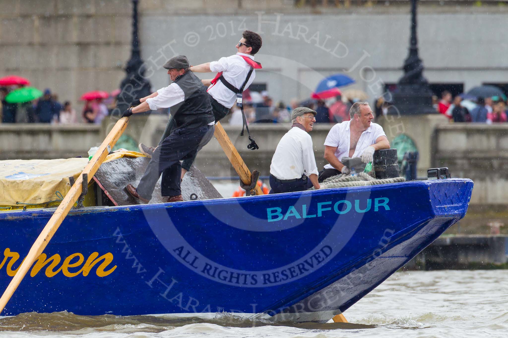 TOW River Thames Barge Driving Race 2014.
River Thames between Greenwich and Westminster,
London,

United Kingdom,
on 28 June 2014 at 14:31, image #414