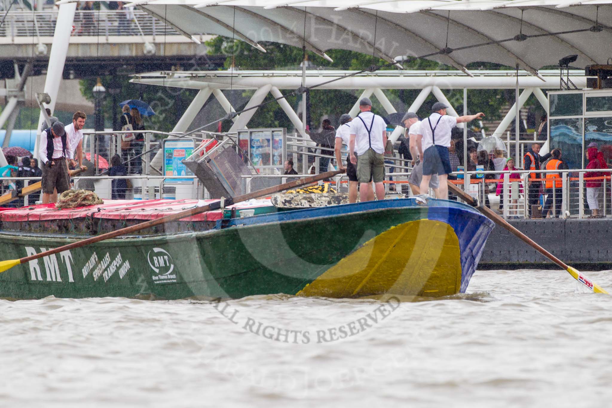 TOW River Thames Barge Driving Race 2014.
River Thames between Greenwich and Westminster,
London,

United Kingdom,
on 28 June 2014 at 14:33, image #420