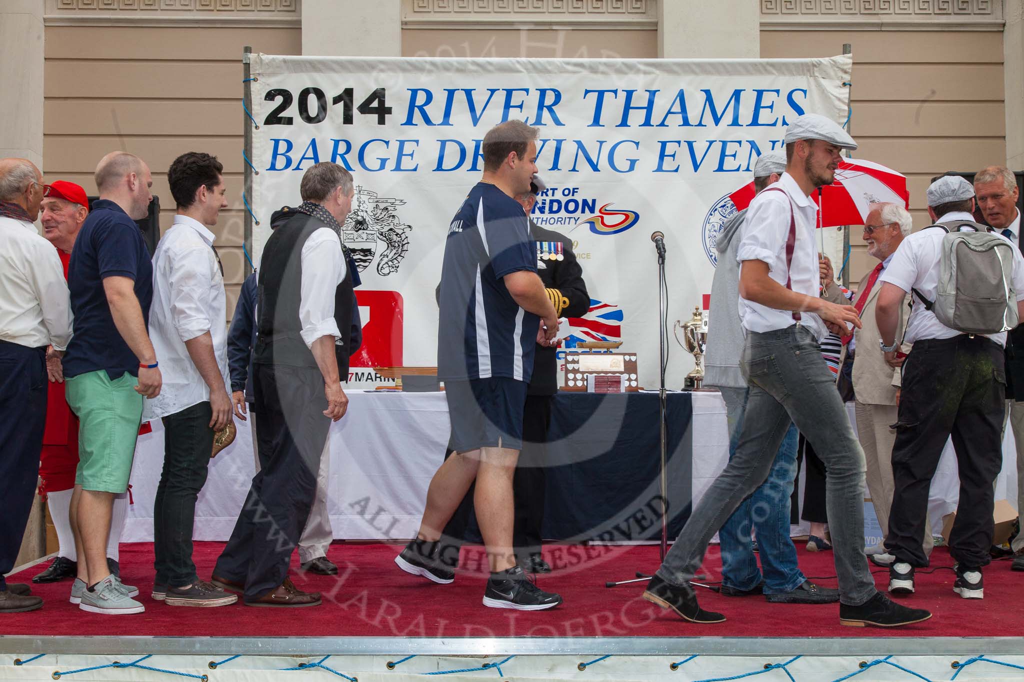 TOW River Thames Barge Driving Race 2014.
River Thames between Greenwich and Westminster,
London,

United Kingdom,
on 28 June 2014 at 16:48, image #495