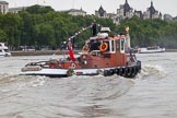 TOW River Thames Barge Driving Race 2014.
River Thames between Greenwich and Westminster,
London,

United Kingdom,
on 28 June 2014 at 14:41, image #442