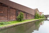 BCN 24h Marathon Challenge 2015: Old factory walls, with a newer factory behind, on the BCN Engine Arm.
Birmingham Canal Navigations,



on 23 May 2015 at 10:46, image #74