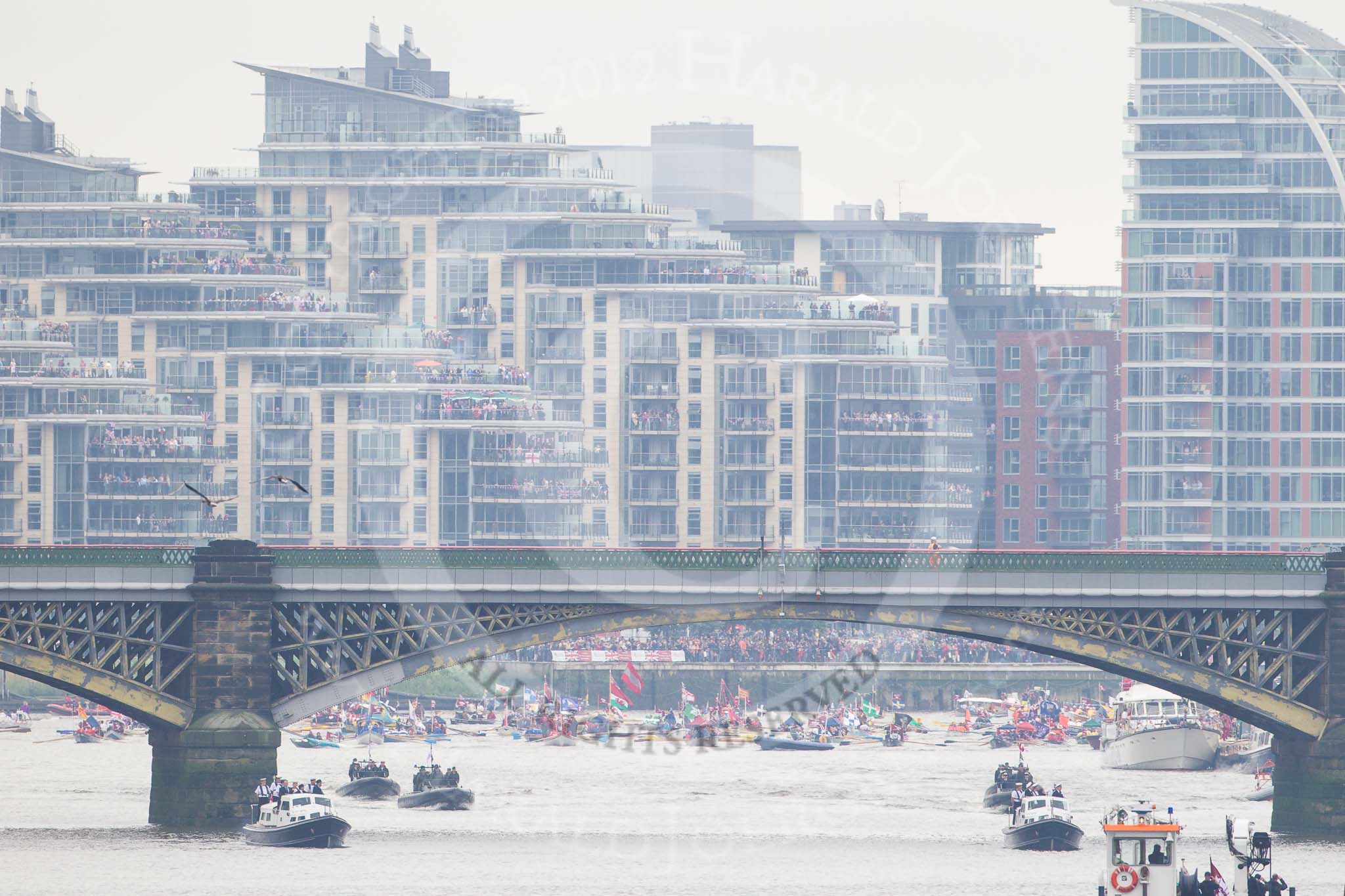 Thames Diamond Jubilee Pageant.
River Thames seen from Battersea Bridge,
London,

United Kingdom,
on 03 June 2012 at 14:03, image #2