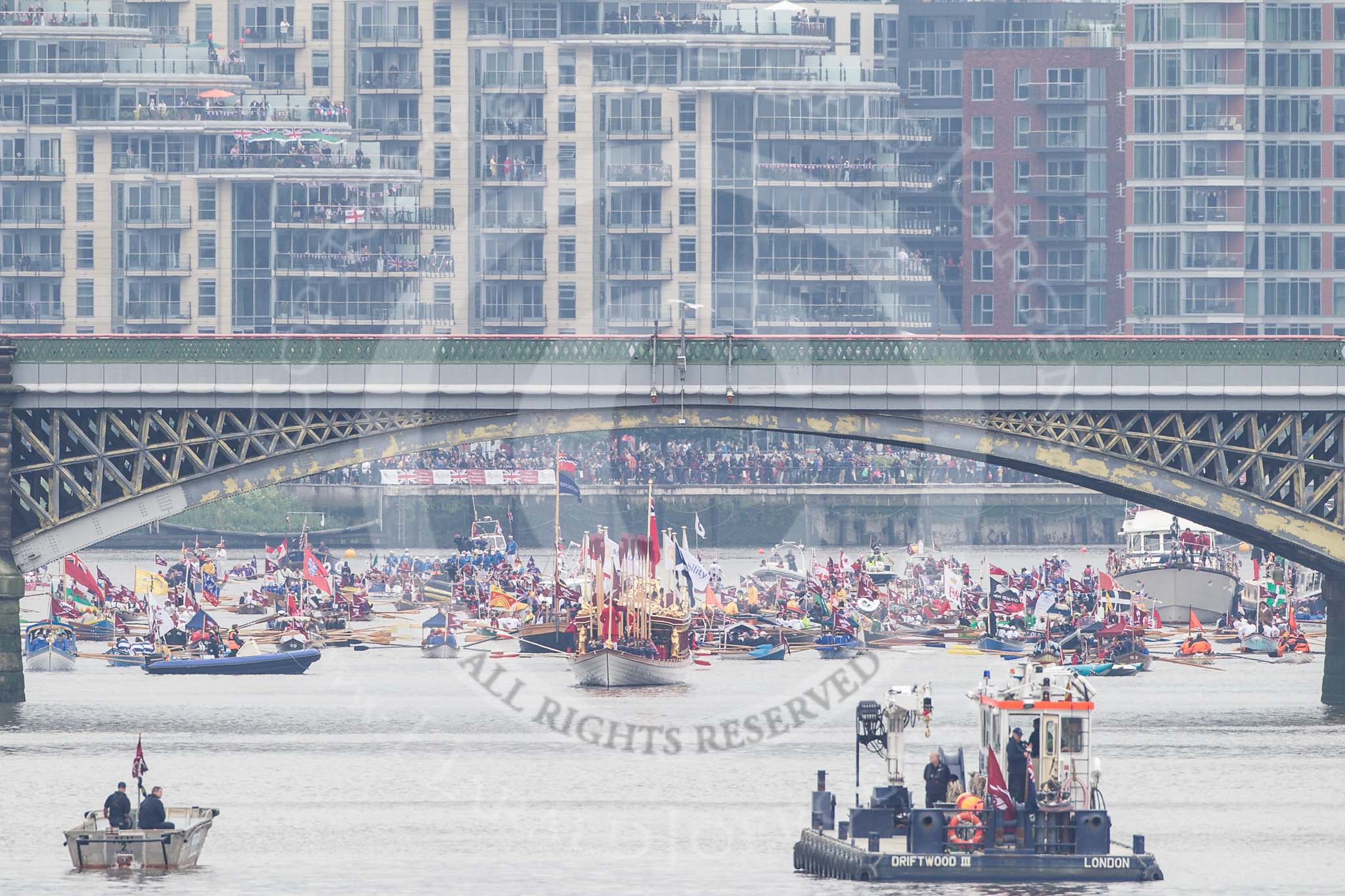 Thames Diamond Jubilee Pageant.
River Thames seen from Battersea Bridge,
London,

United Kingdom,
on 03 June 2012 at 14:26, image #43