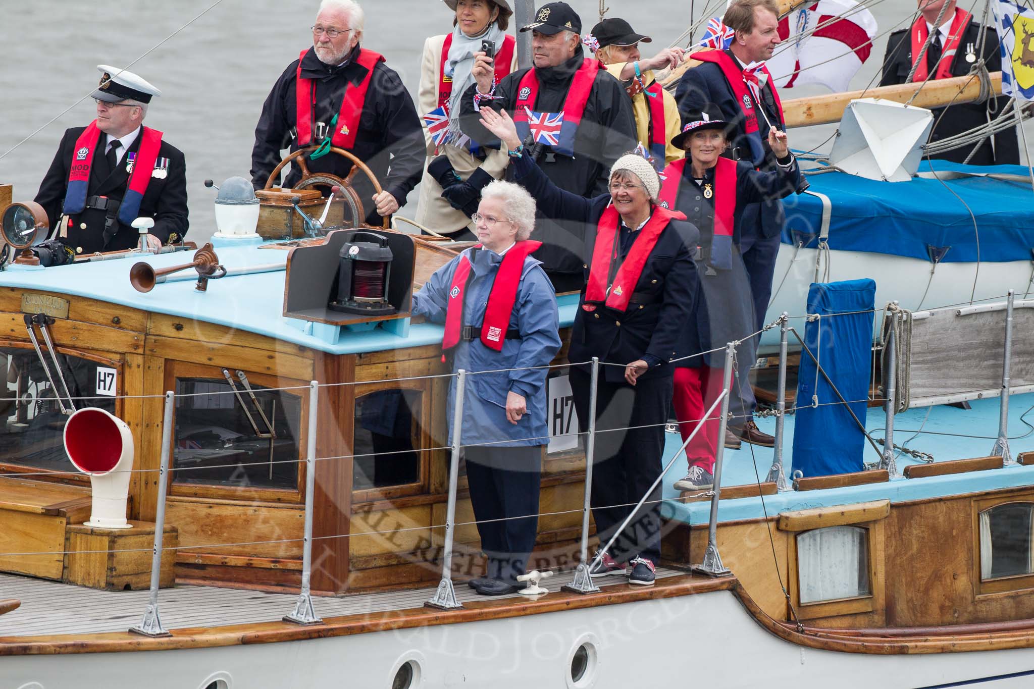 Thames Diamond Jubilee Pageant: DUNKIRK LITTLE SHIPS-Riis 1 (H7)..
River Thames seen from Battersea Bridge,
London,

United Kingdom,
on 03 June 2012 at 15:13, image #278