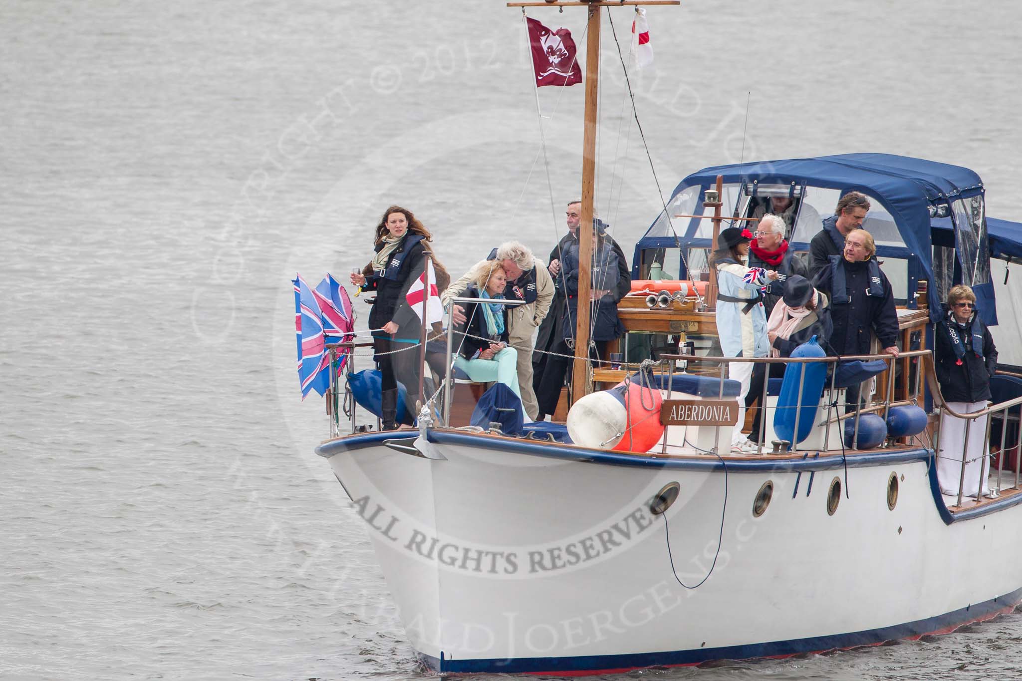 Thames Diamond Jubilee Pageant: DUNKIRK LITTLE SHIPS-Aberdonia (H36)..
River Thames seen from Battersea Bridge,
London,

United Kingdom,
on 03 June 2012 at 15:16, image #309