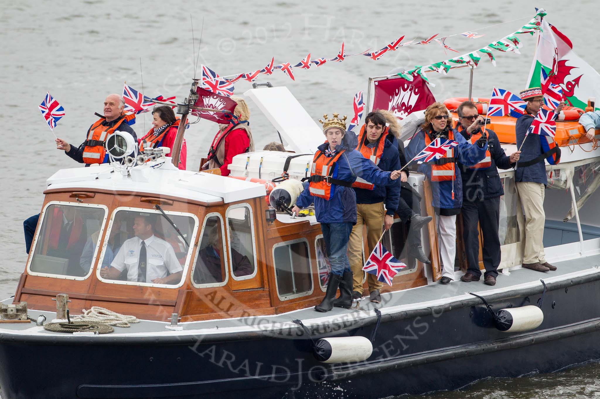 Thames Diamond Jubilee Pageant.
River Thames seen from Battersea Bridge,
London,

United Kingdom,
on 03 June 2012 at 15:32, image #384