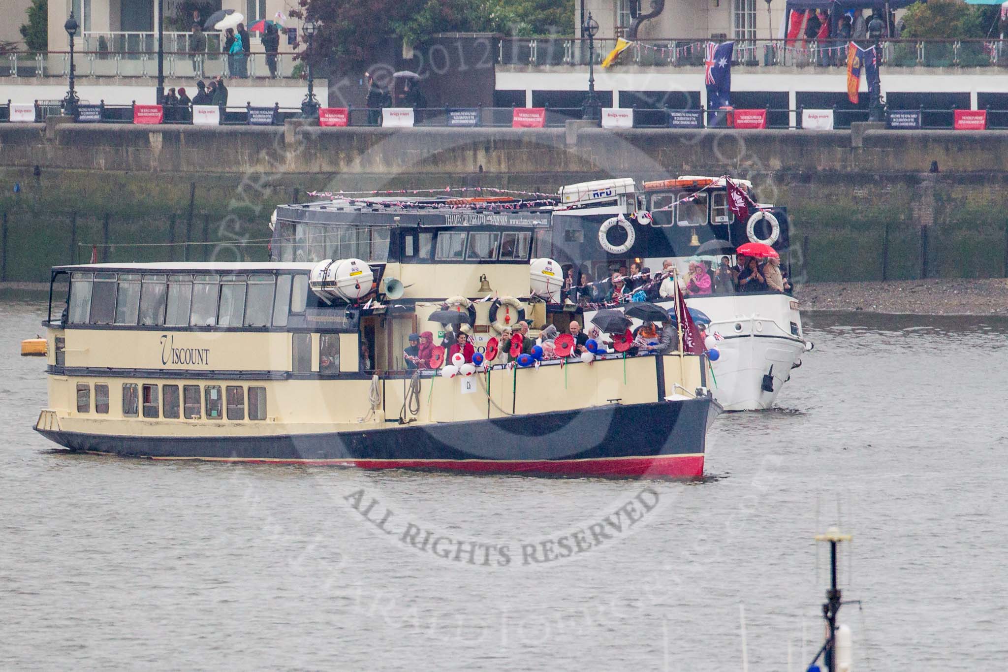 Thames Diamond Jubilee Pageant: PASSENGER BOATS- Viscount (C6)..
River Thames seen from Battersea Bridge,
London,

United Kingdom,
on 03 June 2012 at 16:06, image #521