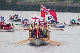 Thames Diamond Jubilee Pageant: SHALLOPS-Gloriana (M3)..
River Thames seen from Battersea Bridge,
London,

United Kingdom,
on 03 June 2012 at 14:38, image #65