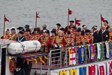 Thames Diamond Jubilee Pageant: ROYAL MARINES HERALD FANFARE TEAM-Connaught (V62)..
River Thames seen from Battersea Bridge,
London,

United Kingdom,
on 03 June 2012 at 14:56, image #170