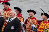 Thames Diamond Jubilee Pageant: ROYAL MARINES HERALD FANFARE TEAM-Connaught (V62)..
River Thames seen from Battersea Bridge,
London,

United Kingdom,
on 03 June 2012 at 14:57, image #176