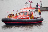 Thames Diamond Jubilee Pageant: SERVICES-Bernard Matthews 2 (H112)..
River Thames seen from Battersea Bridge,
London,

United Kingdom,
on 03 June 2012 at 15:32, image #377