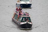 Thames Diamond Jubilee Pageant: NARROW BOATS-Gort (H82)..
River Thames seen from Battersea Bridge,
London,

United Kingdom,
on 03 June 2012 at 15:55, image #464