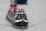 Thames Diamond Jubilee Pageant: NARROW BOATS-Gort (H82)..
River Thames seen from Battersea Bridge,
London,

United Kingdom,
on 03 June 2012 at 15:55, image #465