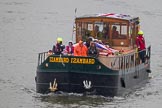 Thames Diamond Jubilee Pageant: BARGES-Izambard (R110)..
River Thames seen from Battersea Bridge,
London,

United Kingdom,
on 03 June 2012 at 16:00, image #489