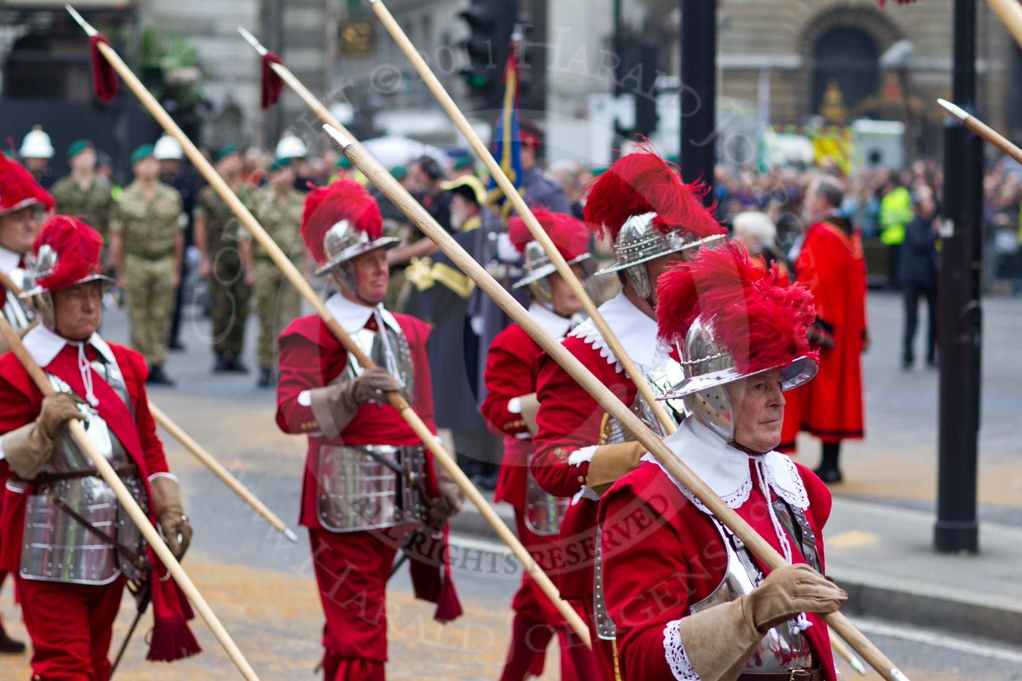 The Lord Mayor's Show 2011: Pikemen and Musketeers of the Honourable Artillery Company (HAC)..
Opposite Mansion House, City of London,
London,
-,
United Kingdom,
on 12 November 2011 at 10:53, image #50