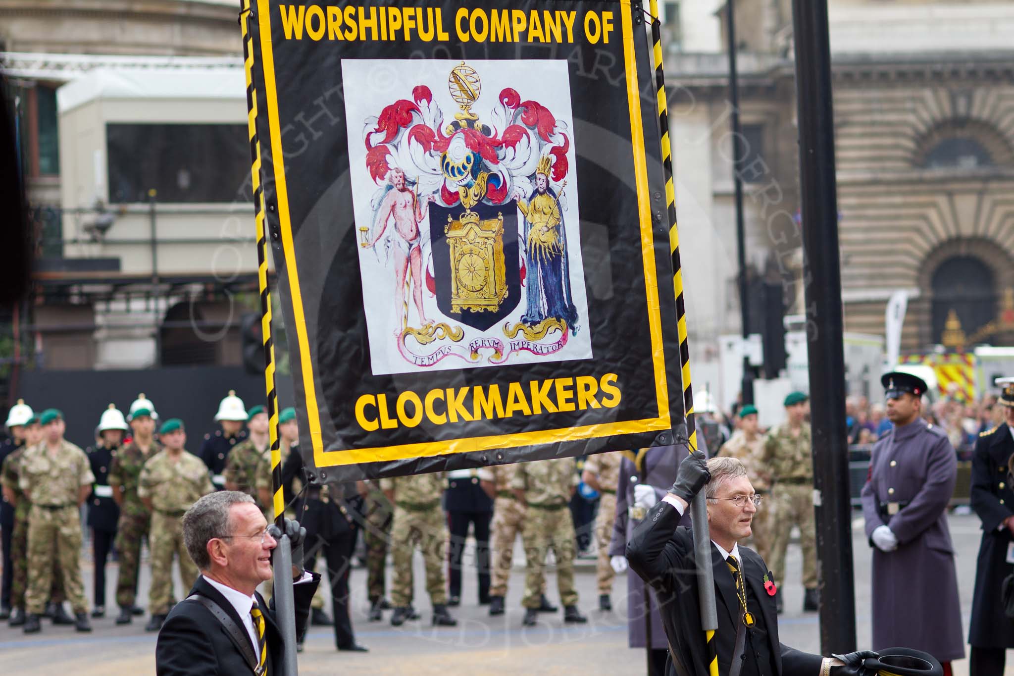 The Lord Mayor's Show 2011: Worshipful Company of Clockmakers (http://www.clockmakers.org/)..
Opposite Mansion House, City of London,
London,
-,
United Kingdom,
on 12 November 2011 at 11:10, image #147
