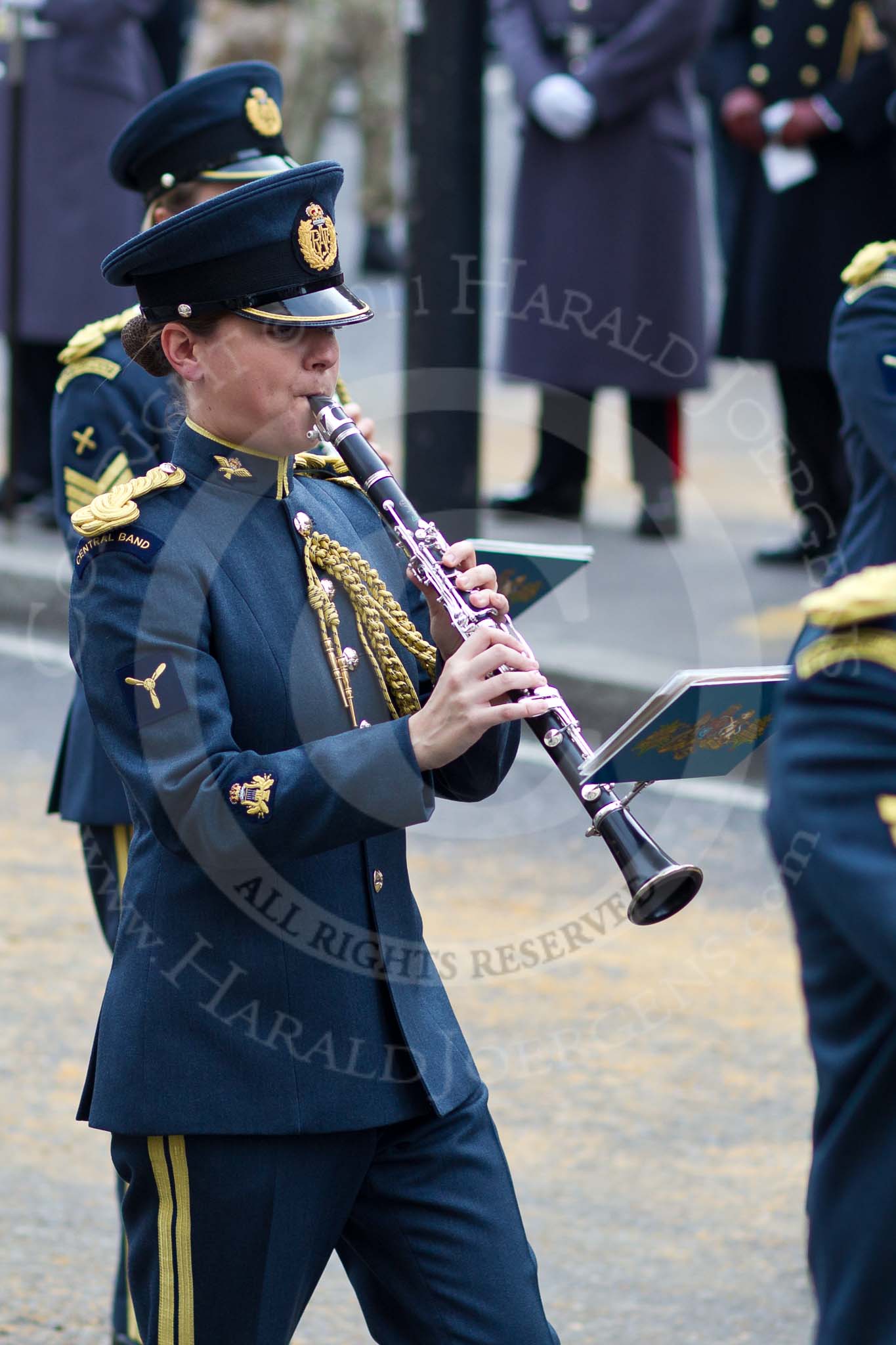The Lord Mayor's Show 2011: The Central Band of the Royal Air Force..
Opposite Mansion House, City of London,
London,
-,
United Kingdom,
on 12 November 2011 at 11:12, image #169