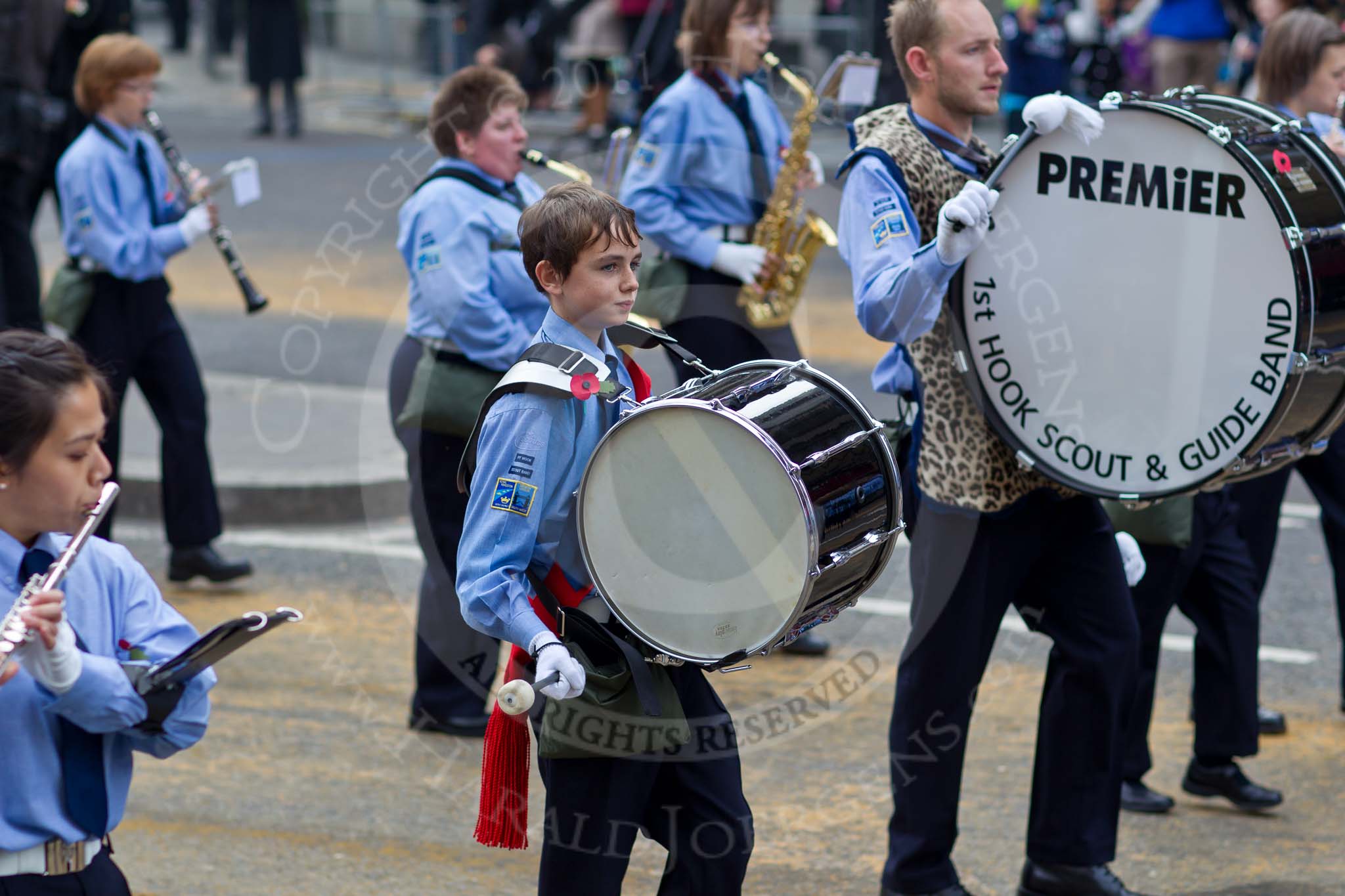 The Lord Mayor's Show 2011: 1st Hook Scout & Guide Band (http://band.1sthook.org.uk/)..
Opposite Mansion House, City of London,
London,
-,
United Kingdom,
on 12 November 2011 at 11:31, image #324