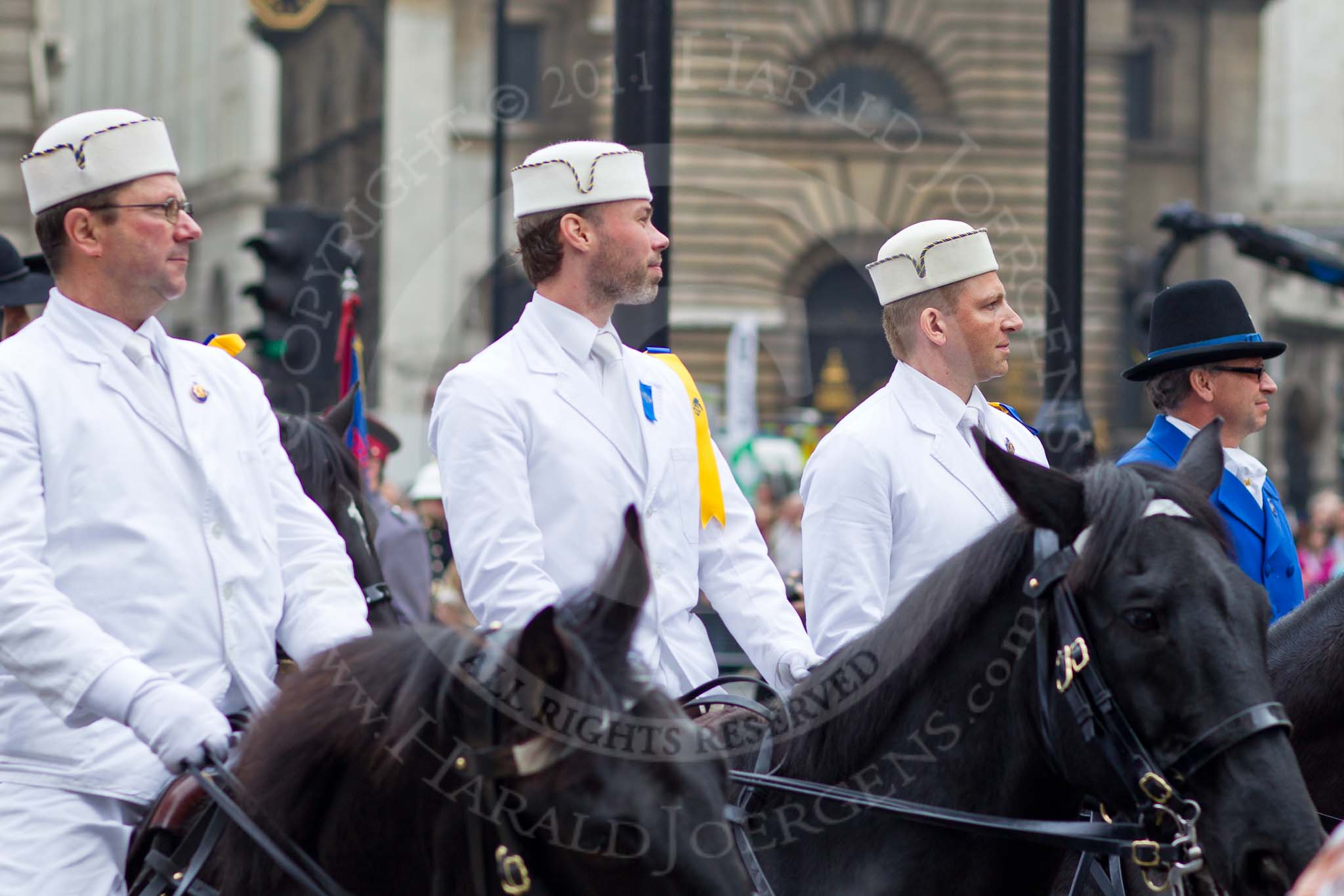 The Lord Mayor's Show 2011: The Guilds of Zurich. Here the Guild of the bakers, the 'Zunft zum Weggen'..
Opposite Mansion House, City of London,
London,
-,
United Kingdom,
on 12 November 2011 at 11:39, image #402