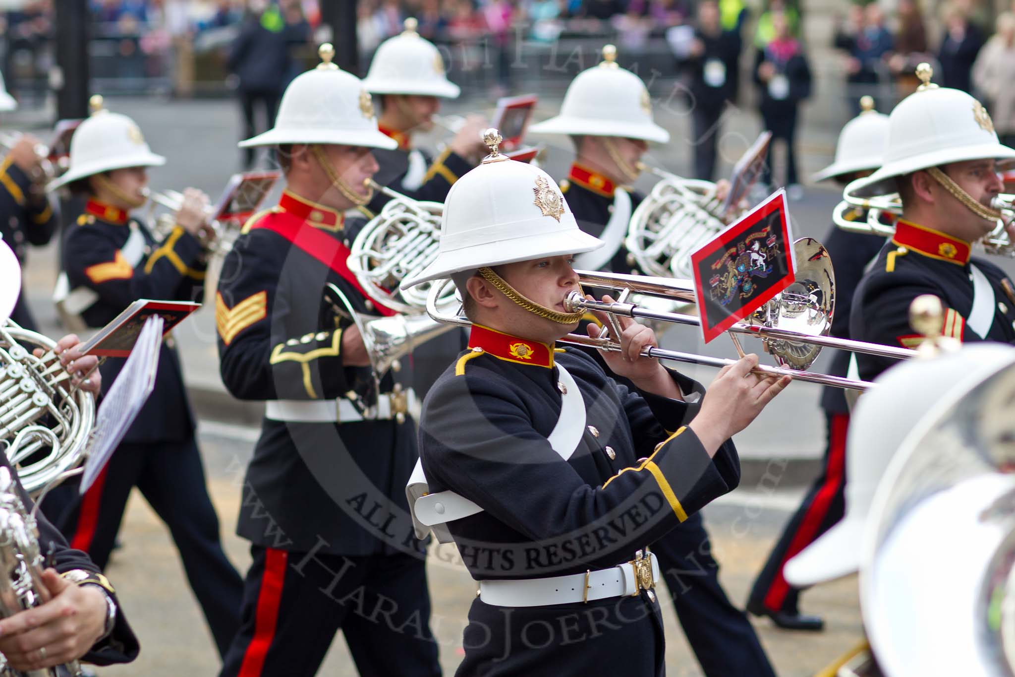 The Lord Mayor's Show 2011: The Royal Marines Band (HMS Collingwood), here the Drum Major..
Opposite Mansion House, City of London,
London,
-,
United Kingdom,
on 12 November 2011 at 11:50, image #513