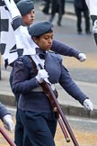 The Lord Mayor's Show 2011: A female cadet from 1475 (3rd Lewisham) Squadron of the Air Training Corps, the Dulwich Air Cadets, carrying one of the Heraldic Banners..
Opposite Mansion House, City of London,
London,
-,
United Kingdom,
on 12 November 2011 at 10:53, image #55