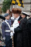 The Lord Mayor's Show 2011: A male cadet from 1475 (3rd Lewisham) Squadron of the Air Training Corps, the Dulwich Air Cadets, carrying one of the Heraldic Banners, here seen behind the Sword Bearer, Col. Richard Martin..
Opposite Mansion House, City of London,
London,
-,
United Kingdom,
on 12 November 2011 at 10:54, image #58