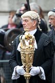 Photo 111112_105830_5D2_7878HaraldJoergens_ The Lord Mayor's Show 2011: Close-up of the Col. Geoffrey Godbold OBE, TD, DL, Common Cryer and Serjeant-at Arms ..
Opposite Mansion House, City of London,
London,
-,
United Kingdom,
on 12 November 2011 at 10:58, image #64
