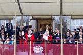The Lord Mayor's Show 2011: The new and the outgoing Lord Mayor on the balccony of Mansion House..
Opposite Mansion House, City of London,
London,
-,
United Kingdom,
on 12 November 2011 at 11:48, image #498
