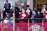 The Lord Mayor's Show 2011: The new Lord Mayor, David Wootton, on the balcony of Mansion House. On his left the BBC's Clare Balding, with a cameraman, reporting live..
Opposite Mansion House, City of London,
London,
-,
United Kingdom,
on 12 November 2011 at 11:49, image #509