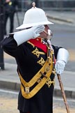 The Lord Mayor's Show 2011: The Royal Marines Band (HMS Collingwood), here the Drum Major..
Opposite Mansion House, City of London,
London,
-,
United Kingdom,
on 12 November 2011 at 11:49, image #510