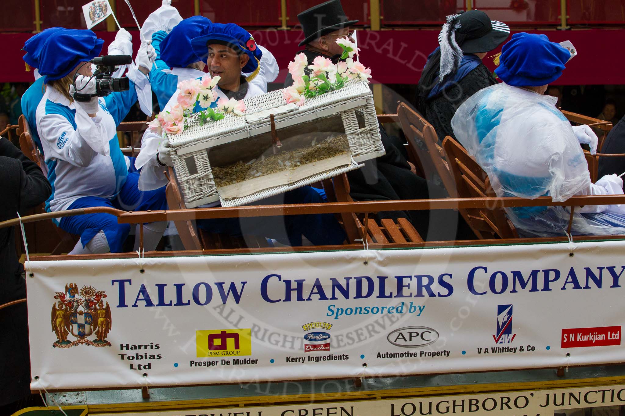Lord Mayor's Show 2012: Worshipful Company of Tallow Chandlers..
Press stand opposite Mansion House, City of London,
London,
Greater London,
United Kingdom,
on 10 November 2012 at 11:04, image #263