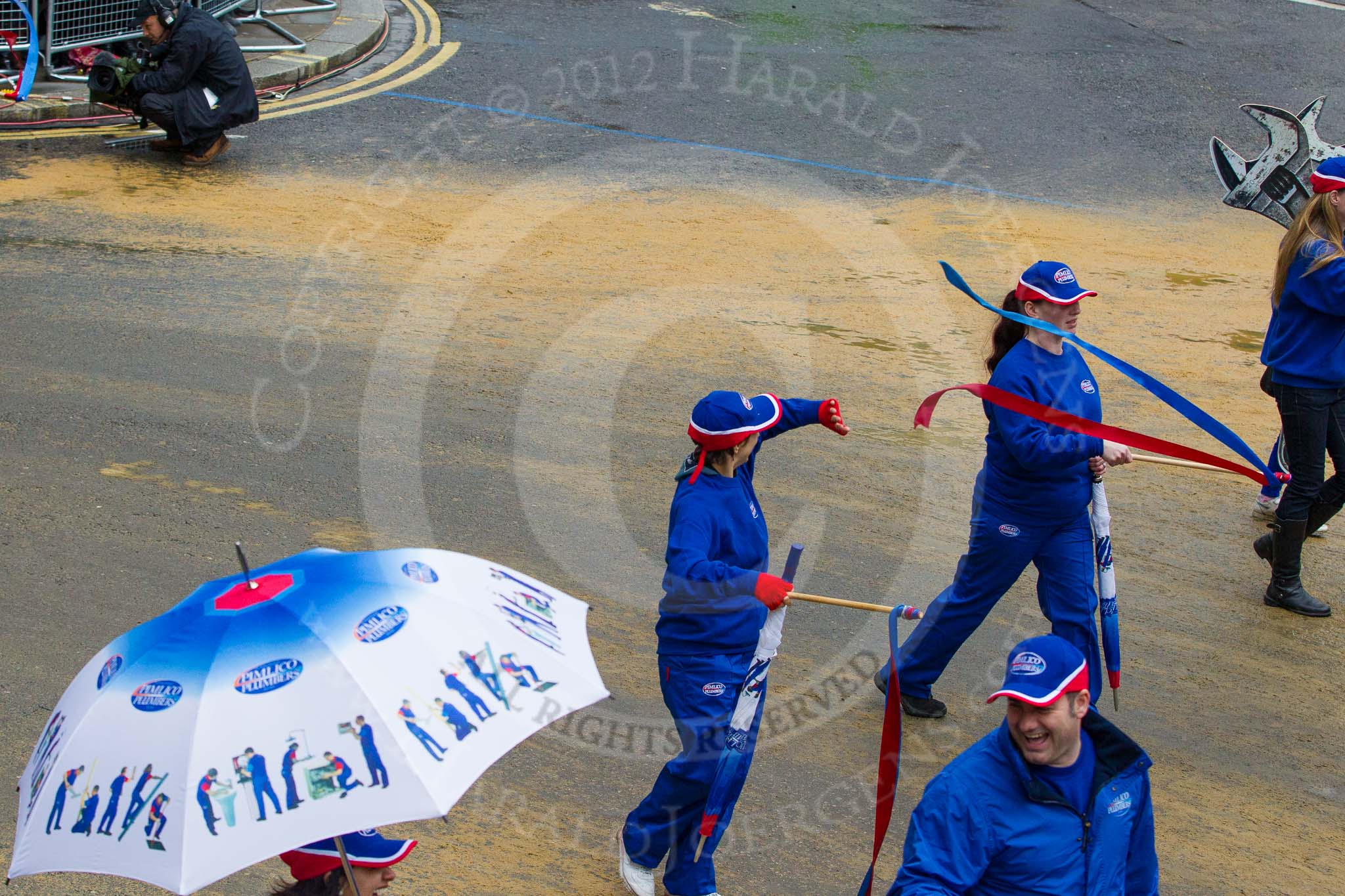 Lord Mayor's Show 2012: Entry 107 - Pimlico Plumbers..
Press stand opposite Mansion House, City of London,
London,
Greater London,
United Kingdom,
on 10 November 2012 at 11:54, image #1532