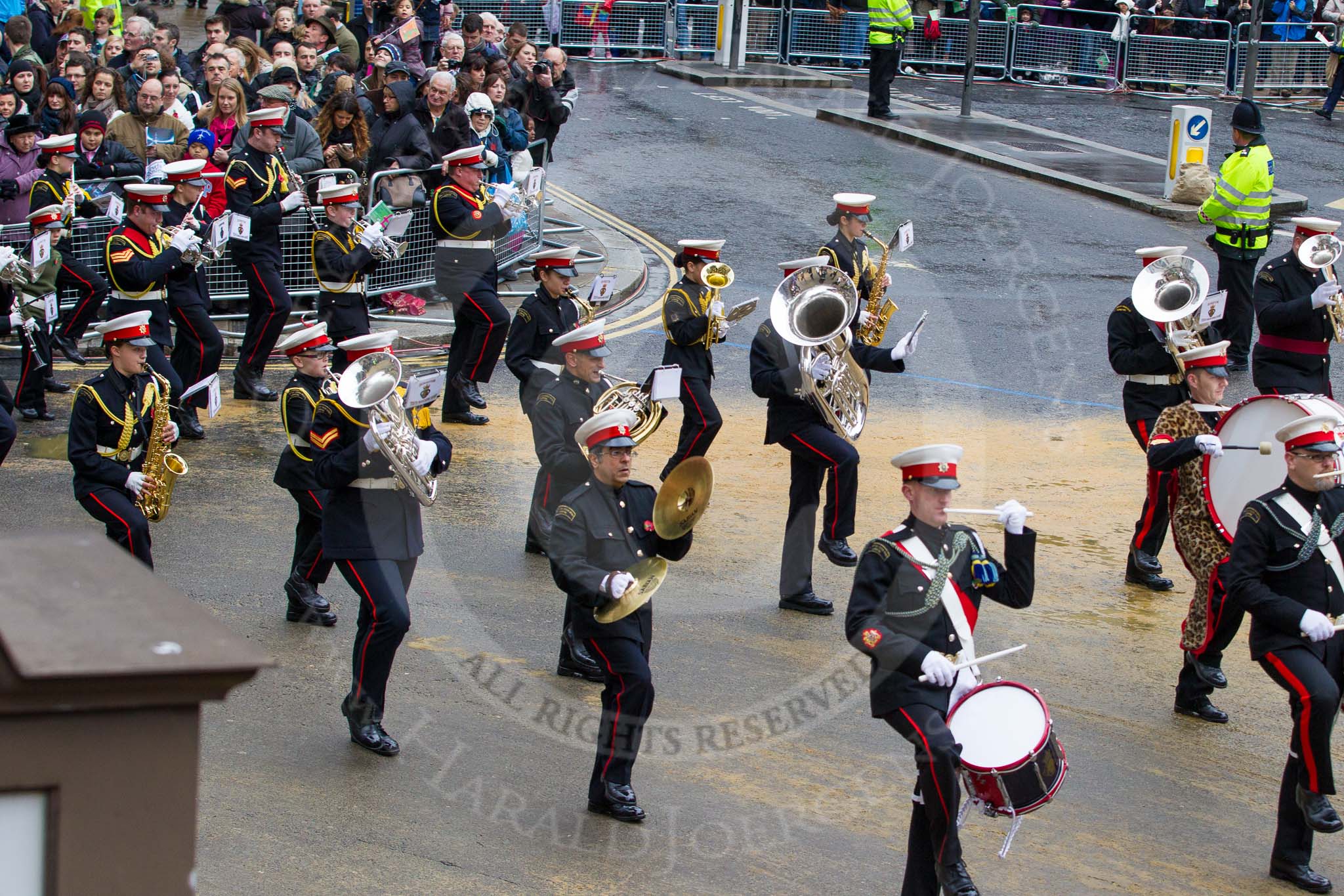Lord Mayor's Show 2012: Entry 111 - Surbiton Royal British Legion Band..
Press stand opposite Mansion House, City of London,
London,
Greater London,
United Kingdom,
on 10 November 2012 at 11:56, image #1593