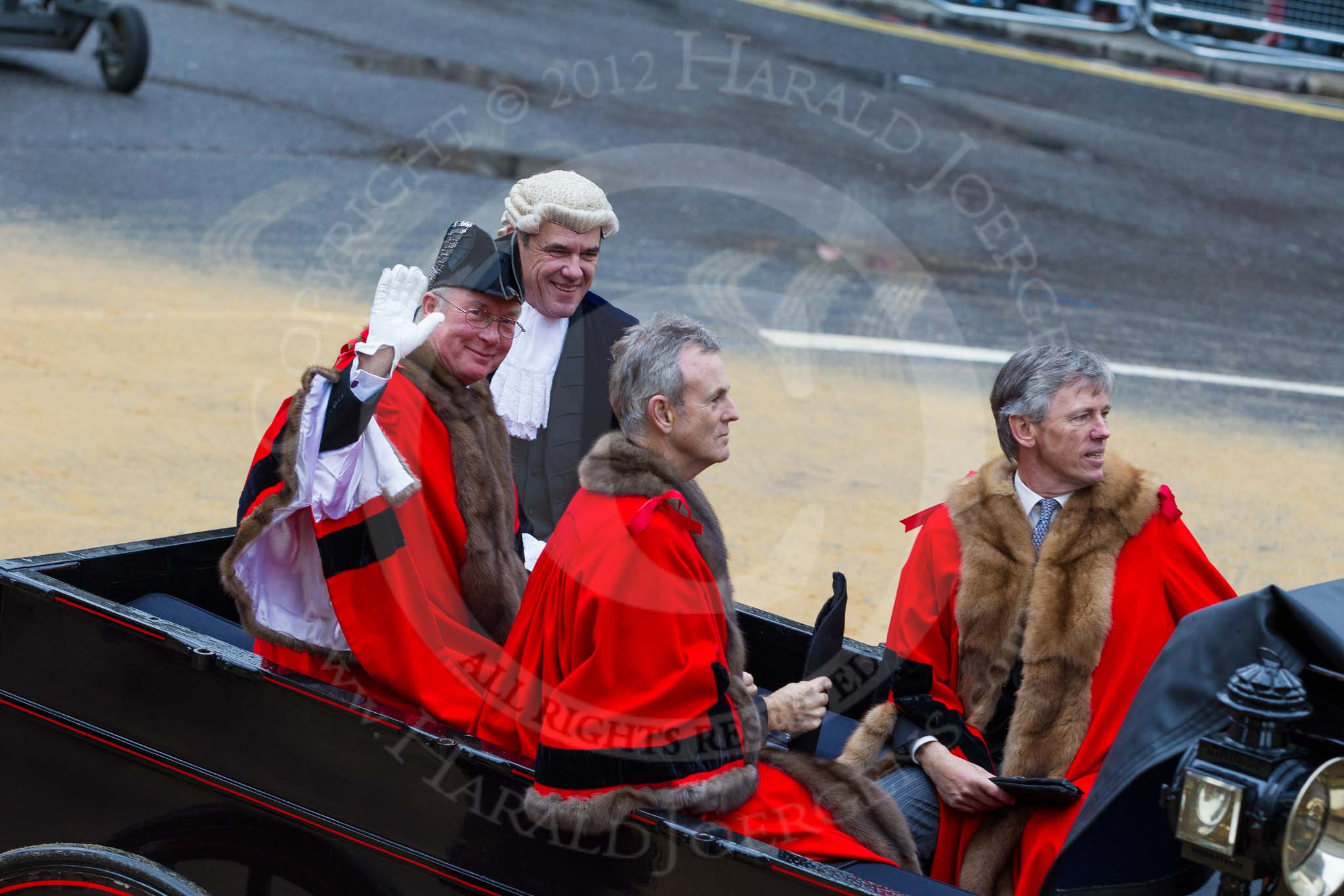 Lord Mayor's Show 2012.
Press stand opposite Mansion House, City of London,
London,
Greater London,
United Kingdom,
on 10 November 2012 at 12:05, image #1854