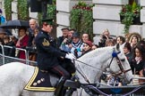 Lord Mayor's Show 2012: A Colonel (and riding instructor) from the Blues and Royals, Household Cavalry..
Press stand opposite Mansion House, City of London,
London,
Greater London,
United Kingdom,
on 10 November 2012 at 10:13, image #28